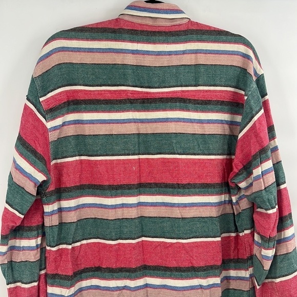 Vintage Abercrombie and Fitch wilderness gear western red stripe button shirt L - Picture 6 of 6